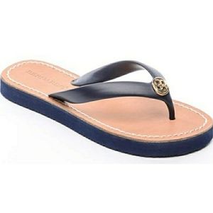 🌱 BERNARDO Ella Sandal Rubber Flip Flop Navy Sz 6